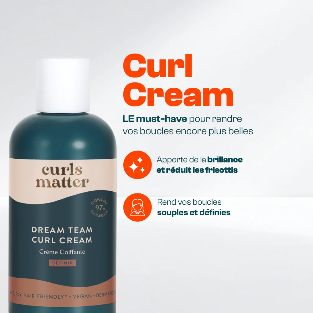 Dream Team Curl Cream – Crème Coiffante Définition Brillance & Anti-Frisottis