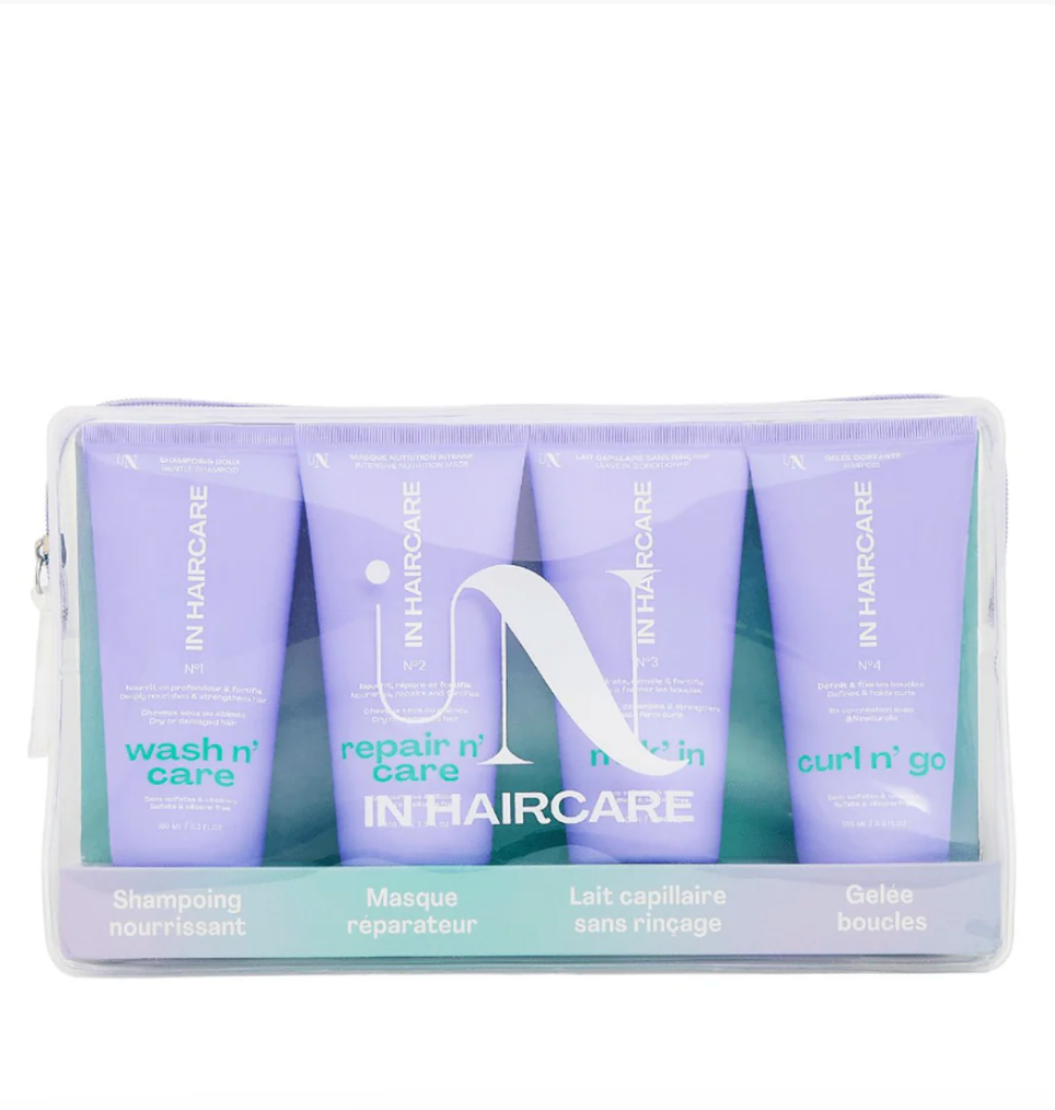 Trousse Travel n’ Go – Pack Voyage 4 Essentiels – In Haircare