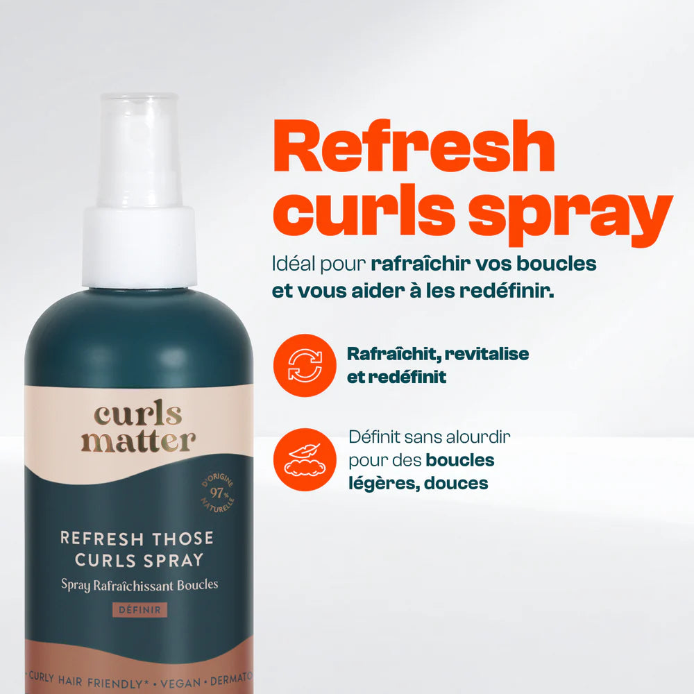 Refresh Those Curls Spray – Spray Réactivateur de Boucles Hydratation Instantanée