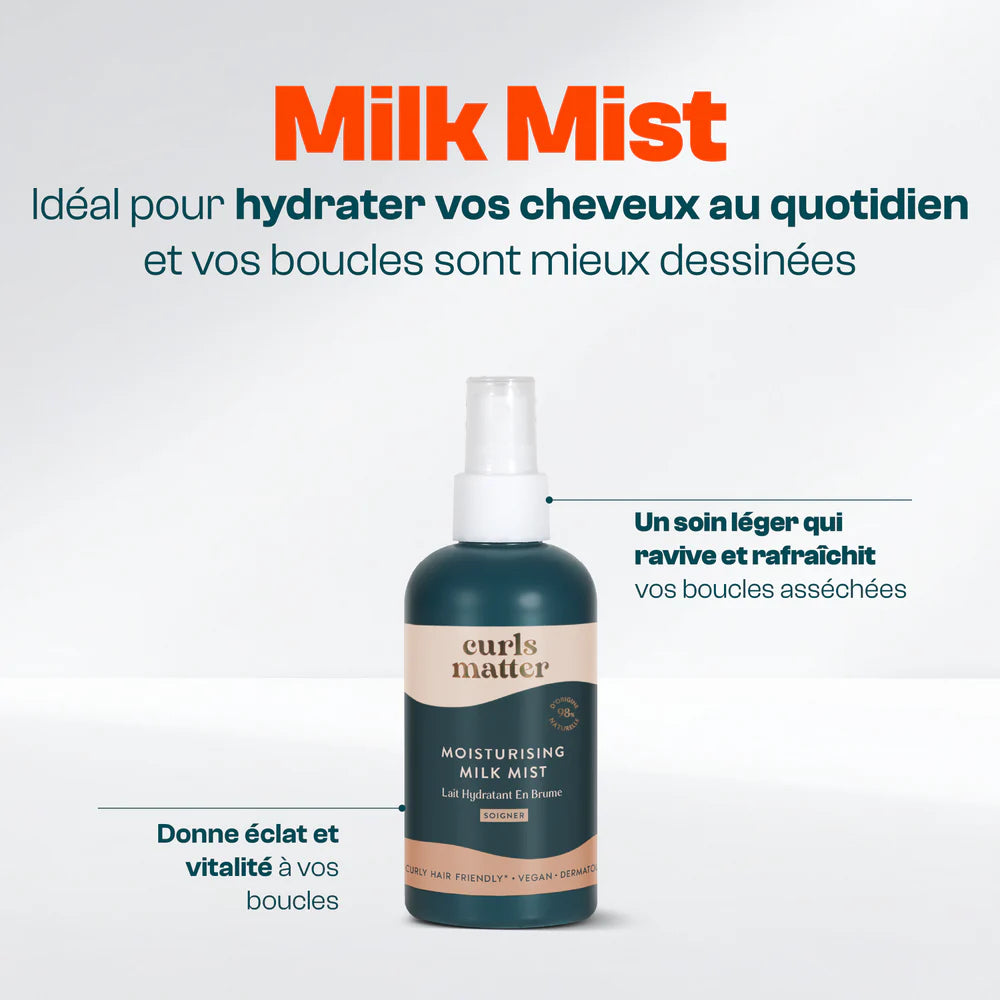 Moisturising Milk Mist – Lait Hydratant en Brume Leave-in & Réactivateur de Boucles