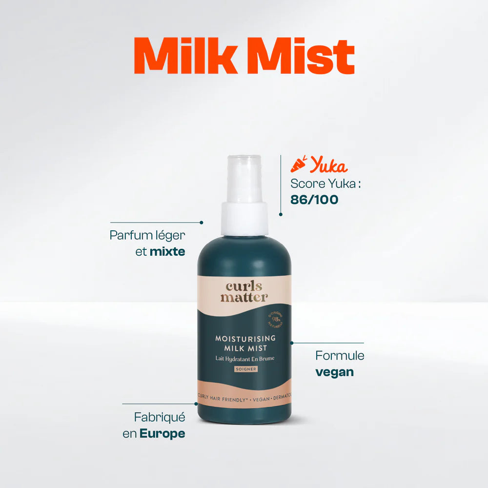 Moisturising Milk Mist – Lait Hydratant en Brume Leave-in & Réactivateur de Boucles