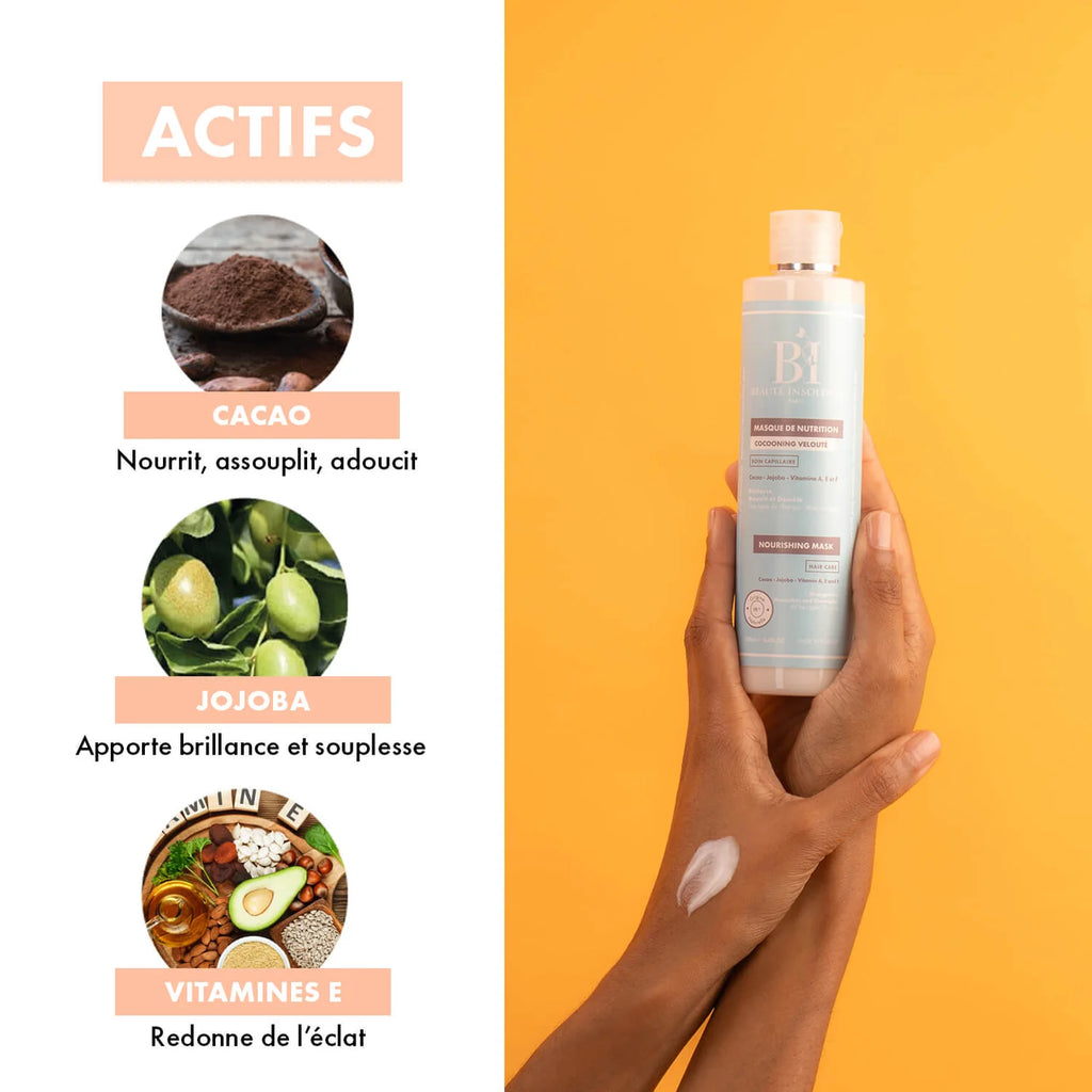 Masque Nutrition Intense – Réparateur Profond Cacao Jojoba & Vitamines