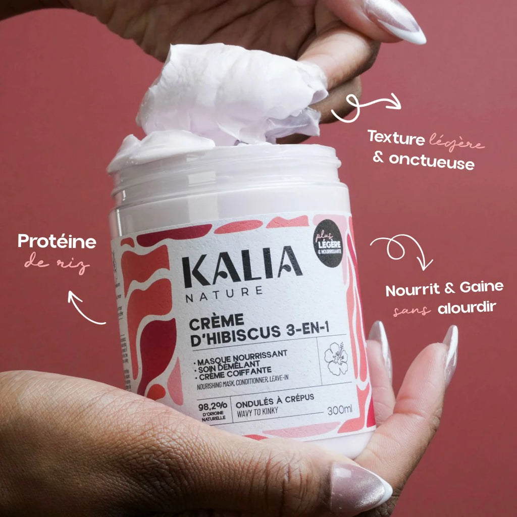 Crème d'Hibiscus 3-en-1 – Après-Shampoing Masque & Leave-in